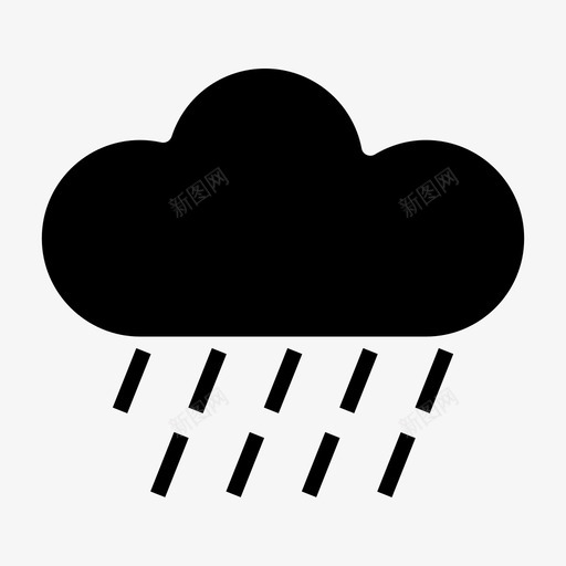 雨季季节潮湿图标svg_新图网 https://ixintu.com 季节 潮湿 网络营销字形 雨季