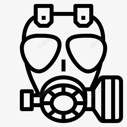 防毒面具污染有毒图标svg_新图网 https://ixintu.com 有毒 污染 空气污染 防毒面具
