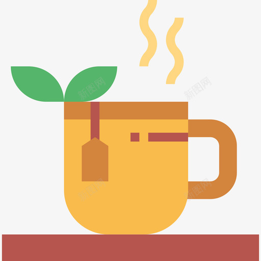 热茶饮料22平的图标svg_新图网 https://ixintu.com 平的 热茶 饮料