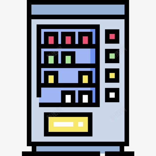 自动售货机公共服务7线性颜色图标svg_新图网 https://ixintu.com 公共服务7 线性颜色 自动售货机