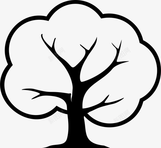 橡树树根自然生长图标svg_新图网 https://ixintu.com 树根 橡树 生长 自然
