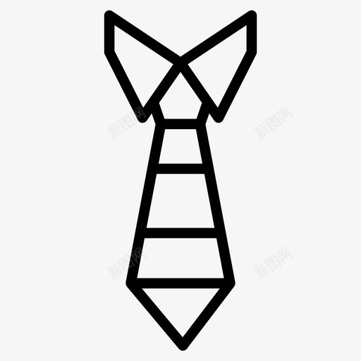 领带布料衣服图标svg_新图网 https://ixintu.com 办公室 工作 工作职业线图标 布料 衣服 领带