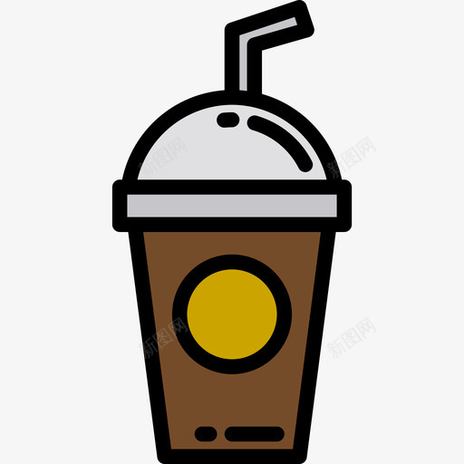 冰咖啡街头食品原色图标svg_新图网 https://ixintu.com 原色 咖啡 街头 食品