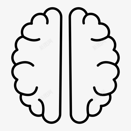 大脑头部医学图标svg_新图网 https://ixintu.com 健康 健身 医学 器官 图标 大脑 头部 思想 线图