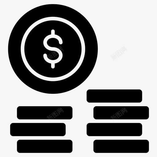 硬币堆资本货币图标svg_新图网 https://ixintu.com 图标 当铺 硬币 货币 资本 钱堆 铭文