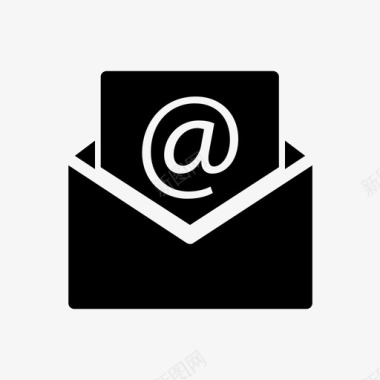 邮件信件电子商务字形图标图标
