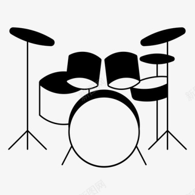 鼓组乐队鼓手图标图标