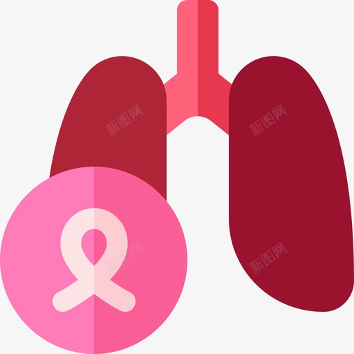 肺世界癌症意识日第5天平图标svg_新图网 https://ixintu.com 5天 世界 意识 日第 癌症
