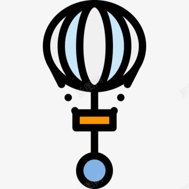 气球航空24线型颜色图标图标