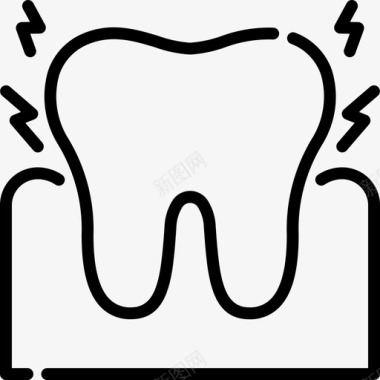 牙痛牙齿健康图标图标
