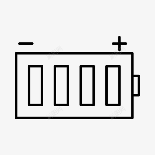 全电池蓄电池能量图标svg_新图网 https://ixintu.com 技术 概要 电池 电源 能量 蓄电池