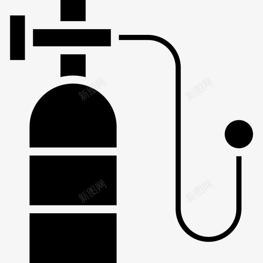 医用氧气158固体图标svg_新图网 https://ixintu.com 医用 固体 氧气