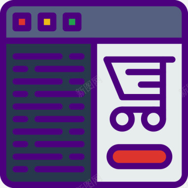 电子商务购物137线性颜色图标图标