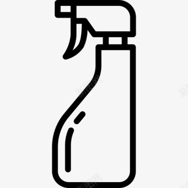 清洁喷雾瓶子家务图标图标