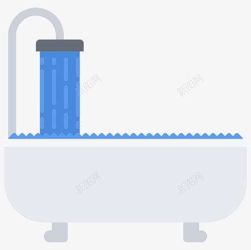 浴缸家具119扁平图标svg_新图网 https://ixintu.com 家具119 扁平 浴缸