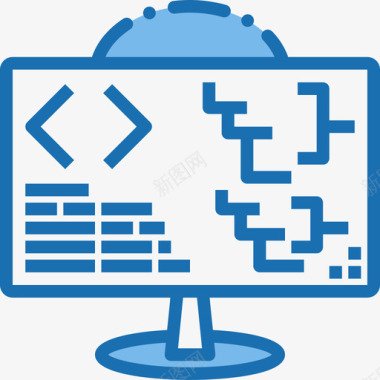 计算机网页和开发28蓝色图标图标