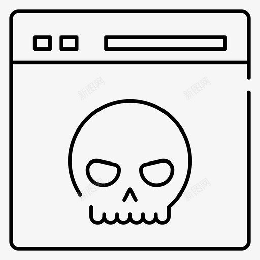 错误浏览器危险图标svg_新图网 https://ixintu.com 危险 图标 攻击 浏览器 线图 网页 错误 黑客