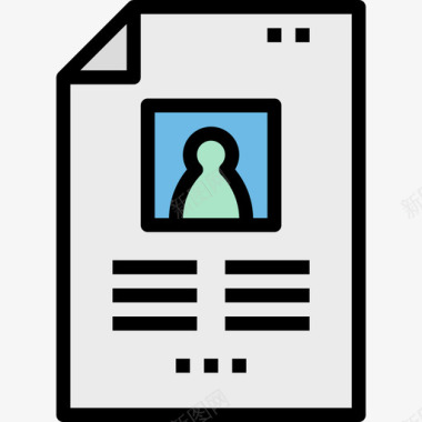 公文包文件和文件夹20线性颜色图标图标