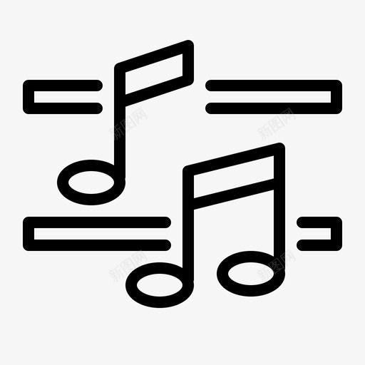 音乐音符教育图标svg_新图网 https://ixintu.com 图标 教育 音乐 音符