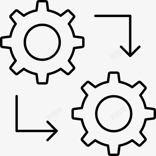 设置配置交换图标svg_新图网 https://ixintu.com 交换 创造性 图标 替换 流程 线图 设置 配置 首选项