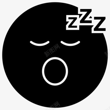 睡眠表情符号表情符号情感图标图标