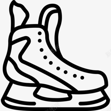 溜冰鞋冬季运动25直线型图标图标