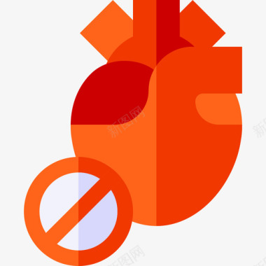 心脏戒烟6平淡图标图标