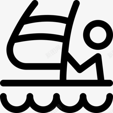 帆船运动航海图标图标