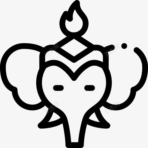 大象排灯节10直系图标svg_新图网 https://ixintu.com 大象 排灯节10 直系