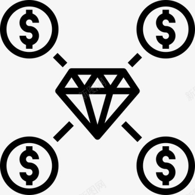 钻石投资29直线型图标图标