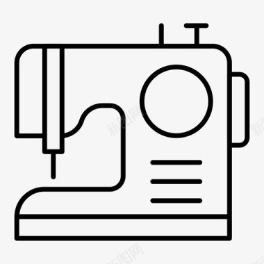 缝纫机电子裁缝图标图标