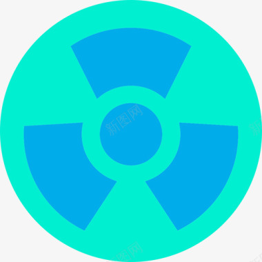 核能能源25平坦图标图标