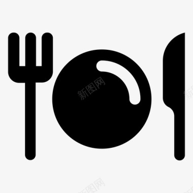 进餐餐具午餐餐具图标图标