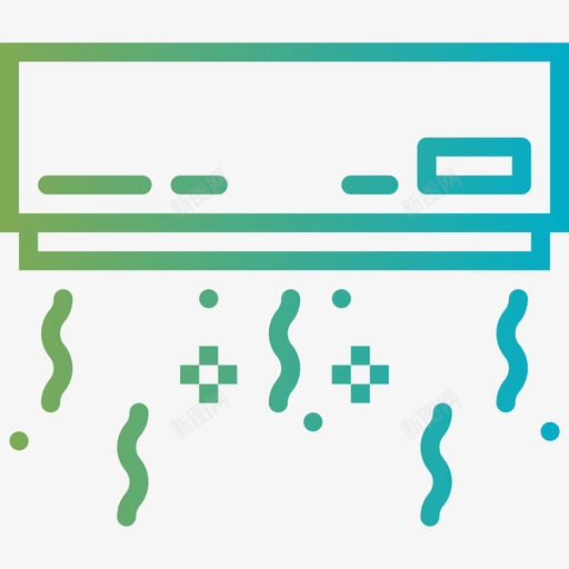 空调第三季梯度图标svg_新图网 https://ixintu.com 梯度 空调 第三季