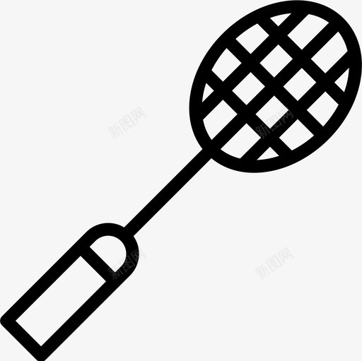 羽毛球运动和游戏9直线型图标svg_新图网 https://ixintu.com 游戏 直线 线型 羽毛球 运动