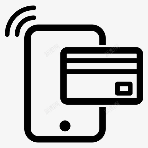 在线支付信用卡无线图标svg_新图网 https://ixintu.com 信用卡 在线支付 搜索引擎优化网络营销 无线