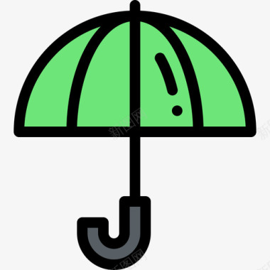 伞弹簧75线型颜色图标图标