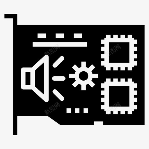 声卡电脑扩充卡电脑硬体图标svg_新图网 https://ixintu.com 声卡 电脑声卡 电脑扩充卡 电脑硬体 电脑硬体字形图示