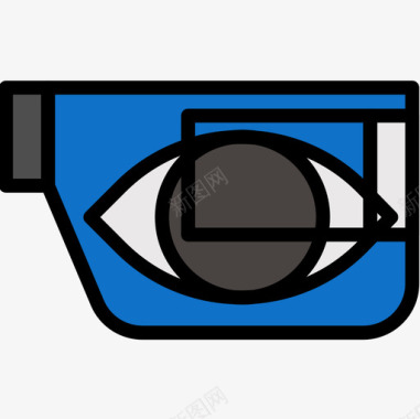 3d眼镜vr7线性彩色图标图标