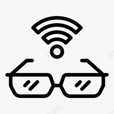 智能眼镜小工具可穿戴图标图标