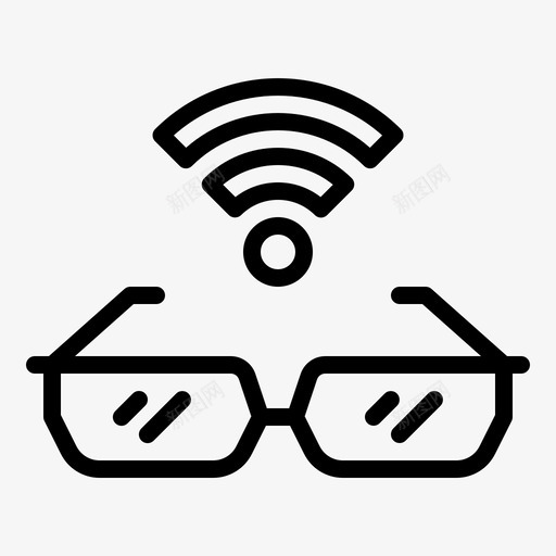 智能眼镜小工具可穿戴图标svg_新图网 https://ixintu.com wifi 可穿 小工 工具 智能 眼镜 穿戴