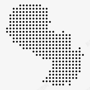 巴拉圭国家点地图图标图标