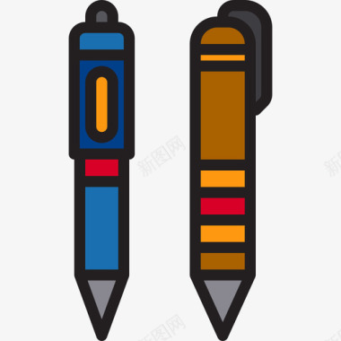 钢笔艺术6线颜色图标图标