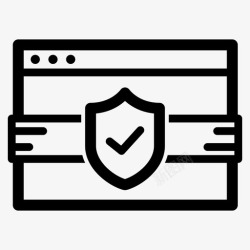 互联网认证网络安全徽章认证图标高清图片