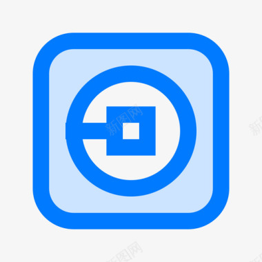 Uber社交媒体101蓝色图标图标