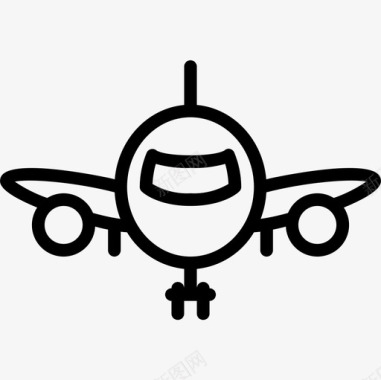 飞机92机场直线型图标图标