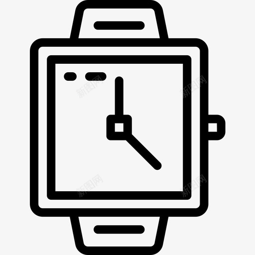 腕表时间管理29线性图标svg_新图网 https://ixintu.com 时间管理 线性 腕表