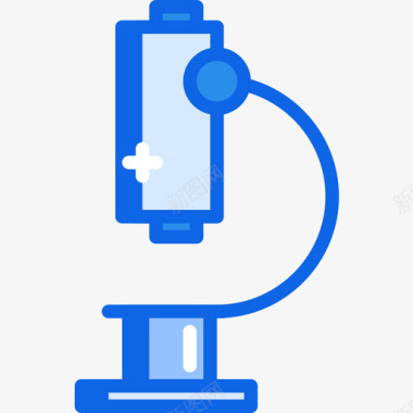 显微镜教育181蓝色图标图标