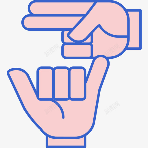 手语残疾线性颜色图标svg_新图网 https://ixintu.com 手语 残疾 线性 颜色