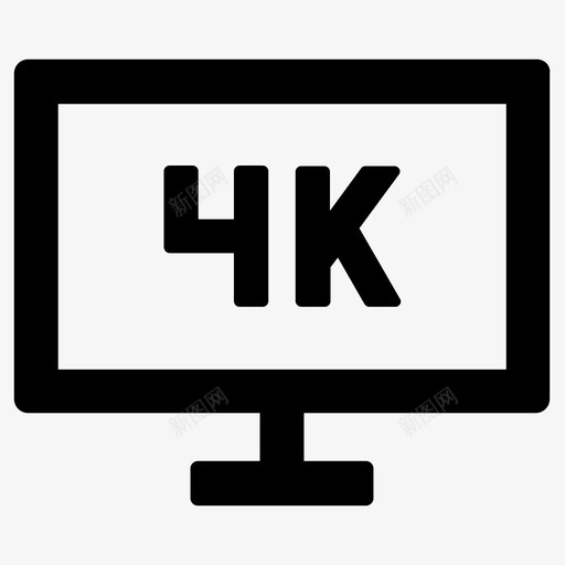 4k4k显示屏屏幕图标svg_新图网 https://ixintu.com 4k 4k显示屏 屏幕 电视